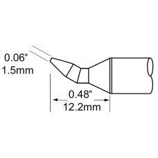 Наконечник для PS900, клин изогн, 30° 1.5х12.2мм