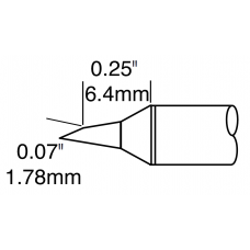 Картридж-наконечник для СV/MX, скос 60° 1.78х6.4мм (замена STTC-547P)