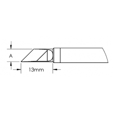 Картридж-наконечник GTC, ножевидный, PWR, 8.0X15.0MM, 45град.