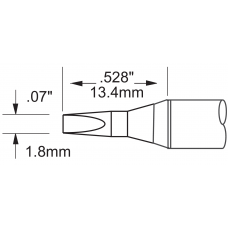 Наконечник для PS900, клин удлиненный 1,8х13.4мм
