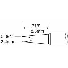 Наконечник для PS900, клин удлин, 2.4х18.3мм