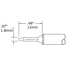 Картридж-наконечник для СV/MX, конус 1.78мм (замена STTC-102)