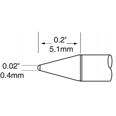 Картридж-наконечник для MX-UF, конус, 0.4х5.0мм