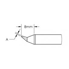 Картридж-наконечник GTC, конус, изогн. 0.2X8.0MM