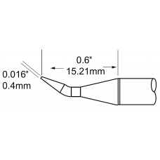 Картридж-наконечник для MFR-H1, конус изогнутый 0.4х15.21мм