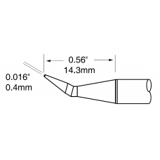 Картриджи-наконечники для CV/MX-PTZ, конус изогнутый 30°, 0.4х14.3мм (комплект)