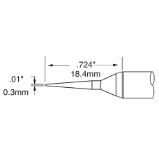 Наконечник для PS900, конус удлиненный тонкий 0.3х18.4мм