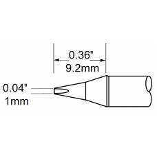 Картридж-наконечник для MFR-H1, клин 1.0х9.2мм
